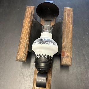 Wrought iron candle wall piece